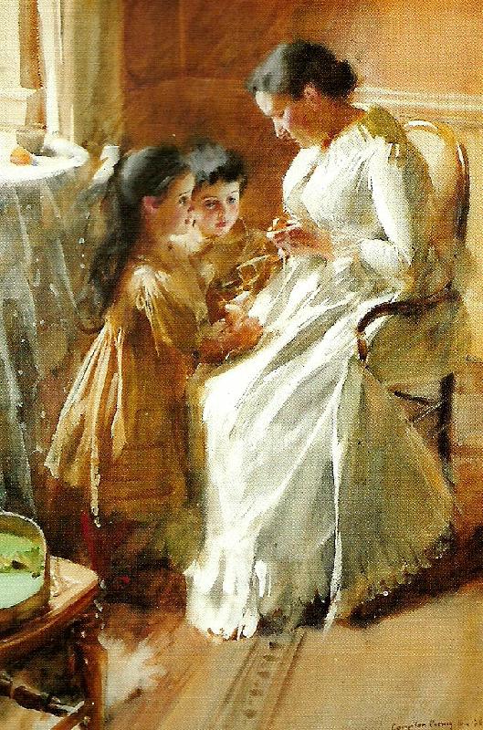 Anders Zorn barnen mayer med sin bonne oil painting image